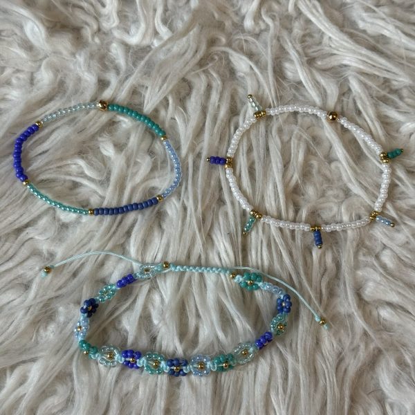 Setje van 3 armbandjes "blauw" - Image 2