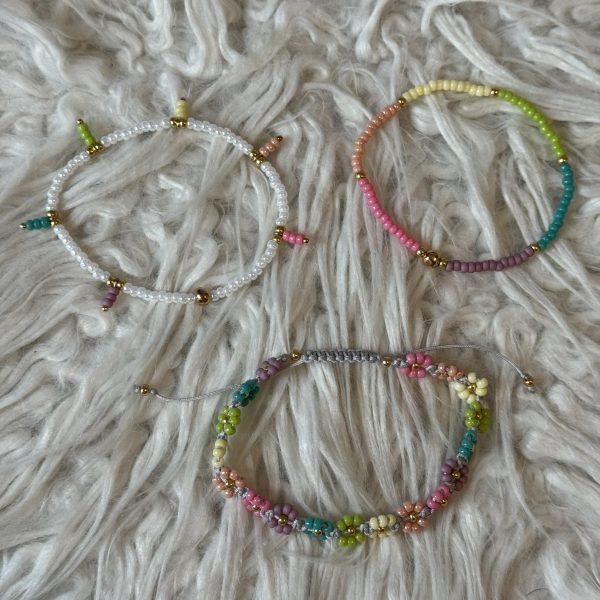 Setje van 3 armbandjes "pastel regenboog" - Image 2